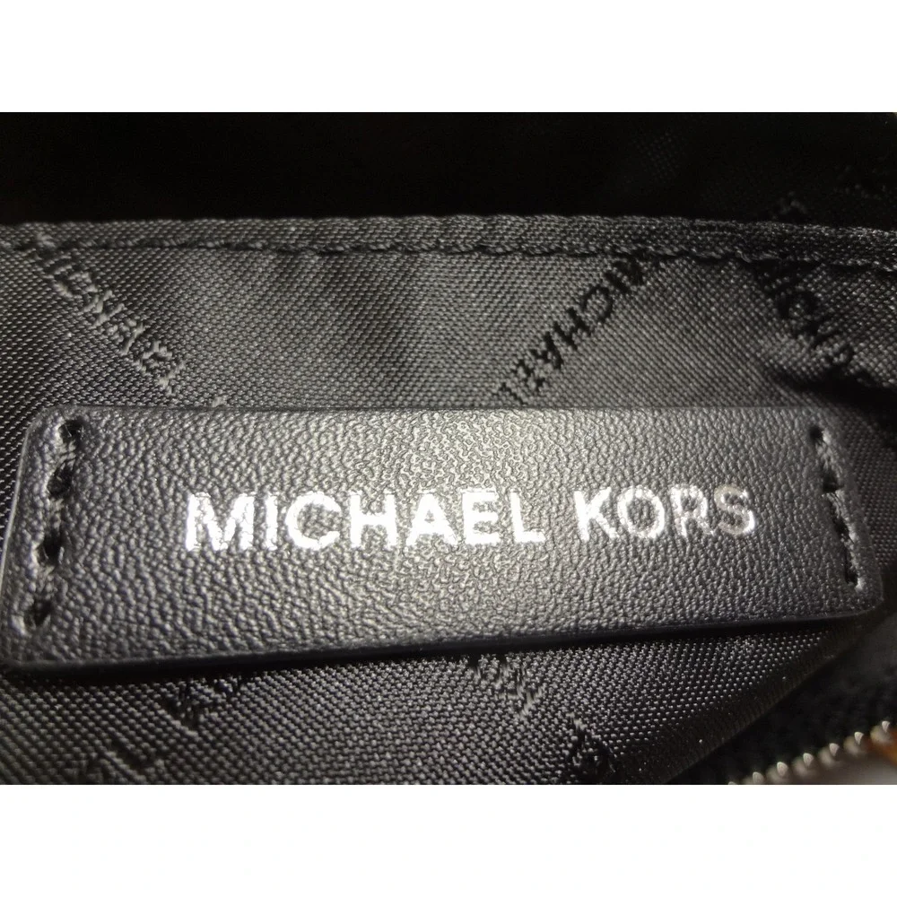 Michael Kors Signature Logo White Black Crossbody Bag 3-in-1 Clutch Pouch - Picture 11 of 11